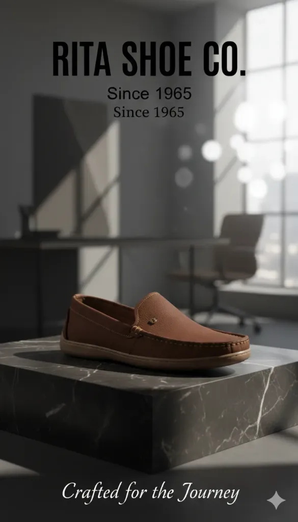 Premium Men's Tan Leather Formal Shoes - Handcrafted Office Wear by Rita Shoe Co. 3506 (5)
